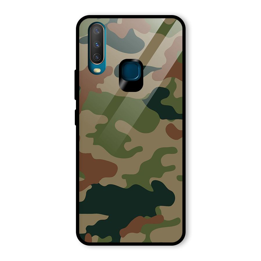 Army Camouflage Glass Back Case for Vivo U10