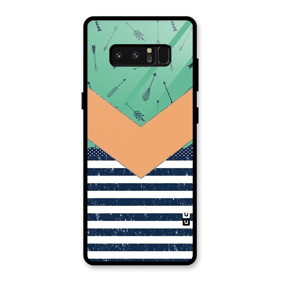 Arrows and Stripes Glass Back Case for Galaxy Note 8