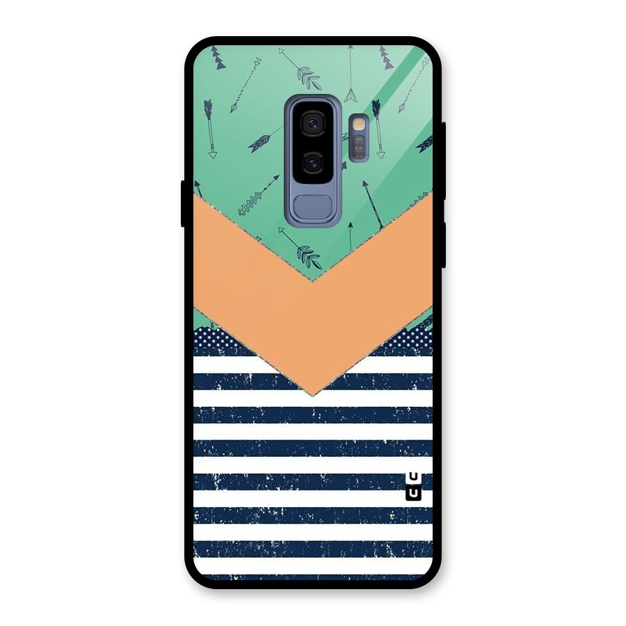Arrows and Stripes Glass Back Case for Galaxy S9 Plus