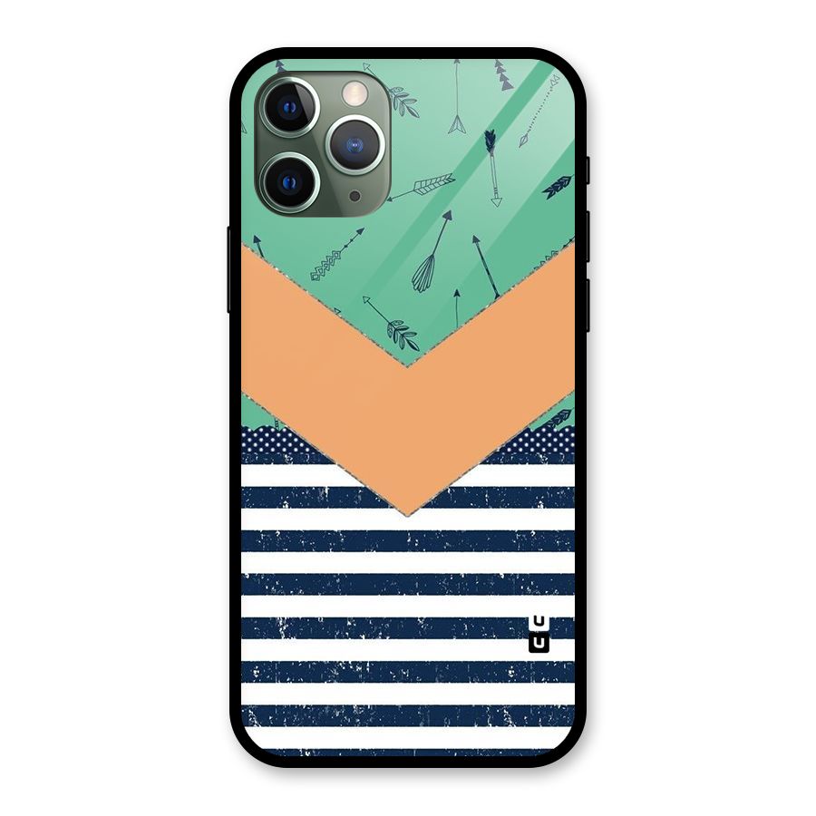 Arrows and Stripes Glass Back Case for iPhone 11 Pro