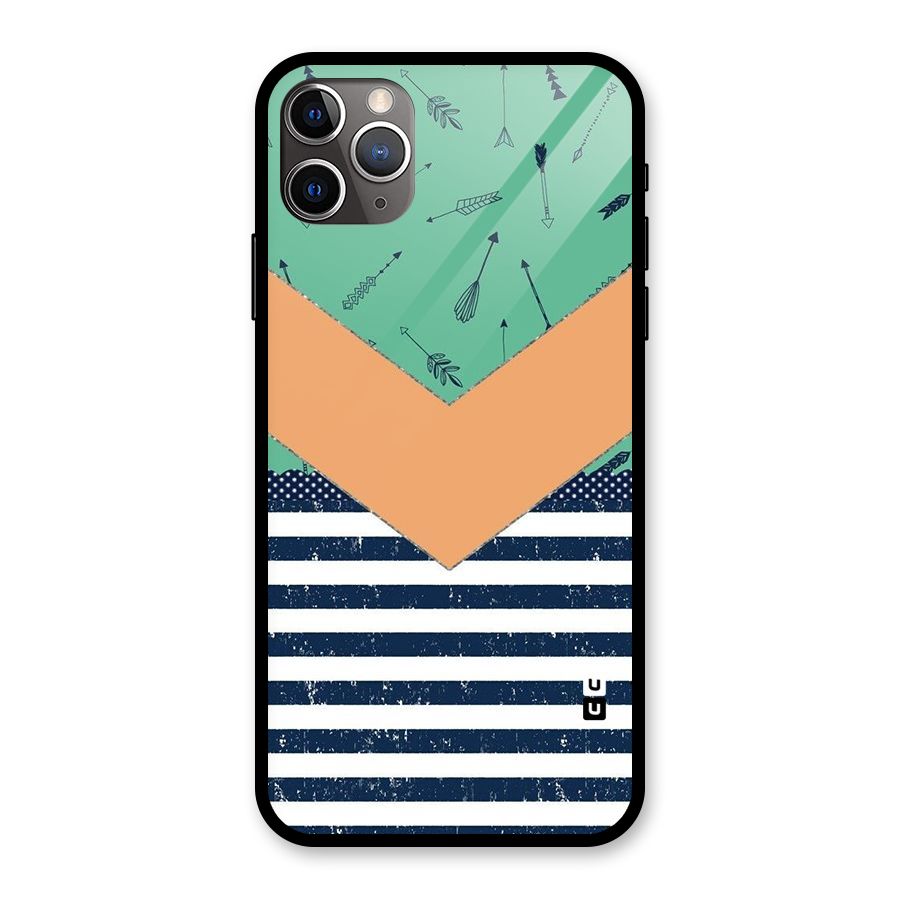 Arrows and Stripes Glass Back Case for iPhone 11 Pro Max