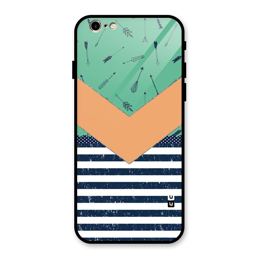 Arrows and Stripes Glass Back Case for iPhone 6 6S