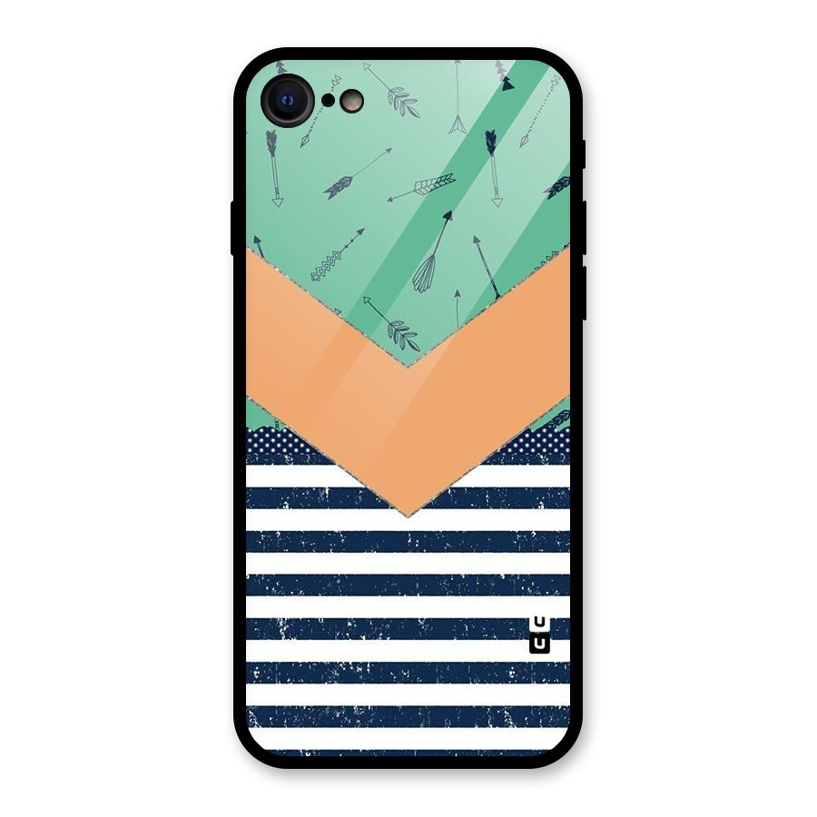 Arrows and Stripes Glass Back Case for iPhone 7