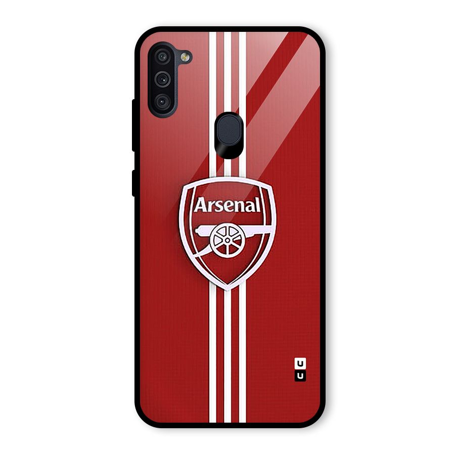 Arsenal Club Glass Back Case for Galaxy M11