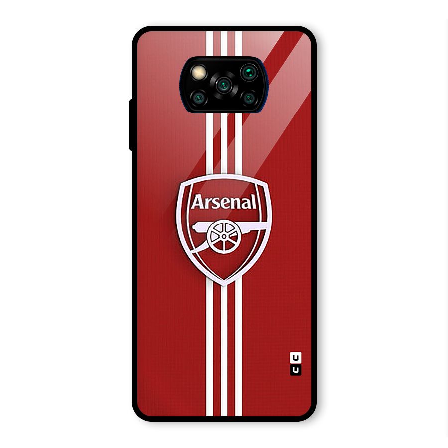 Arsenal Club Glass Back Case for Poco X3 Pro