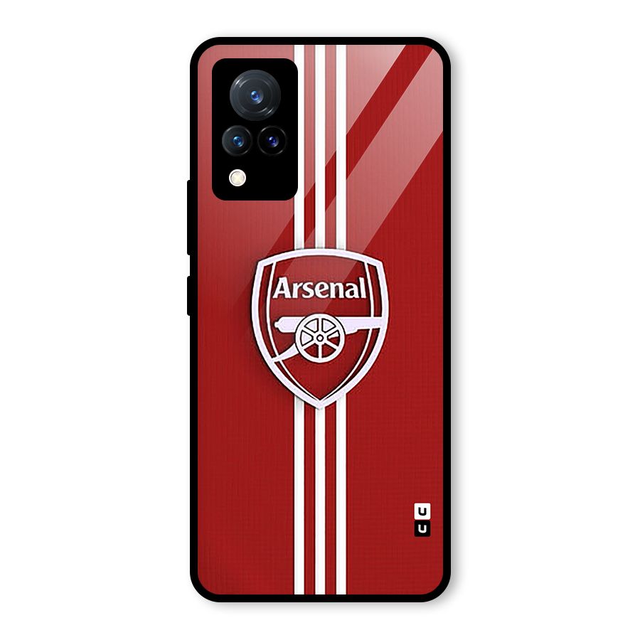 Arsenal Club Glass Back Case for Vivo V21 5G