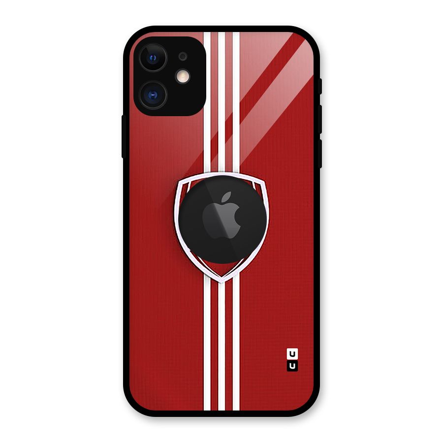 Arsenal Club Glass Back Case for iPhone 11 Logo Cut