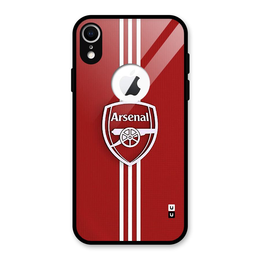 Arsenal Club Glass Back Case for iPhone XR Logo Cut
