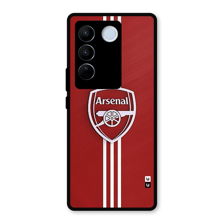 Arsenal Club Metal Back Case for Vivo V27 Pro