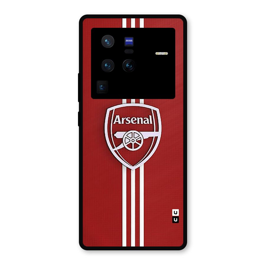 Arsenal Club Metal Back Case for Vivo X80 Pro