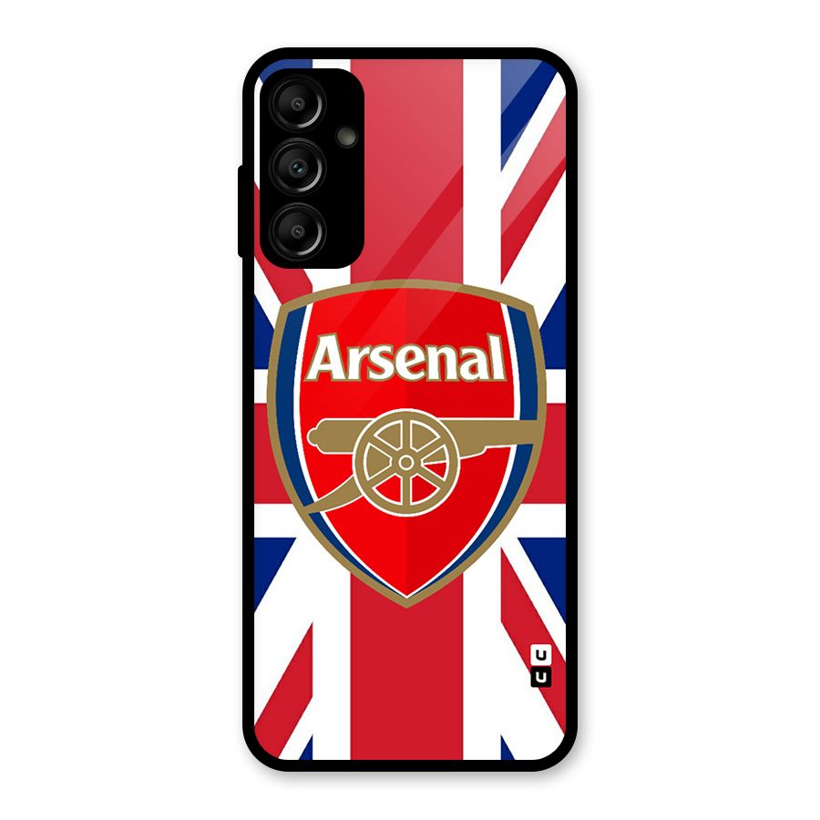 Arsenal Flag Glass Back Case for Galaxy A14 5G