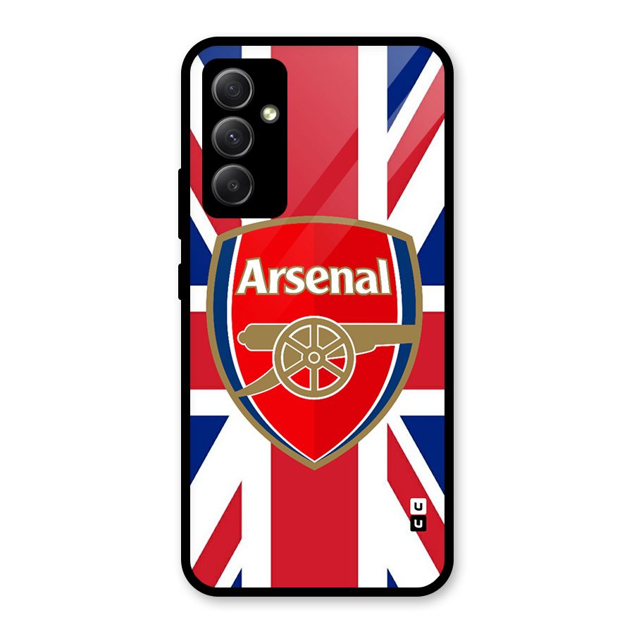 Arsenal Flag Glass Back Case for Galaxy A34