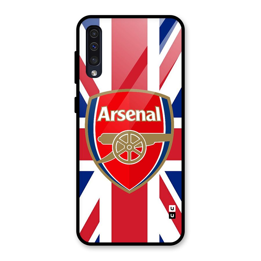 Arsenal Flag Glass Back Case for Galaxy A50