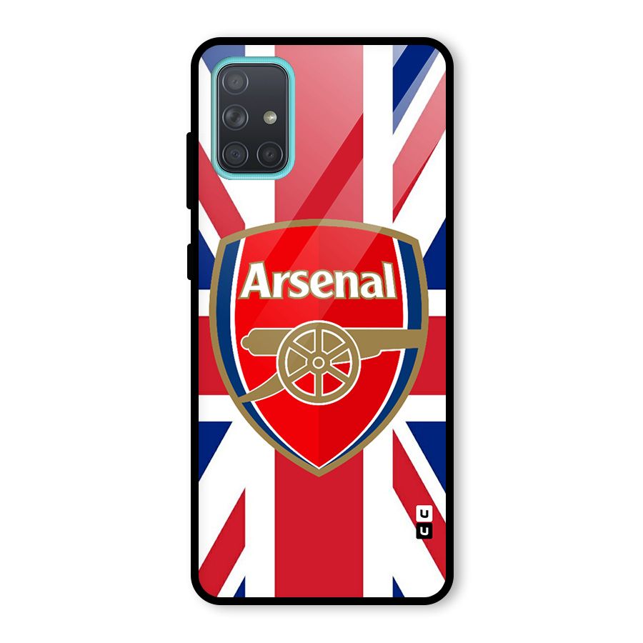 Arsenal Flag Glass Back Case for Galaxy A71