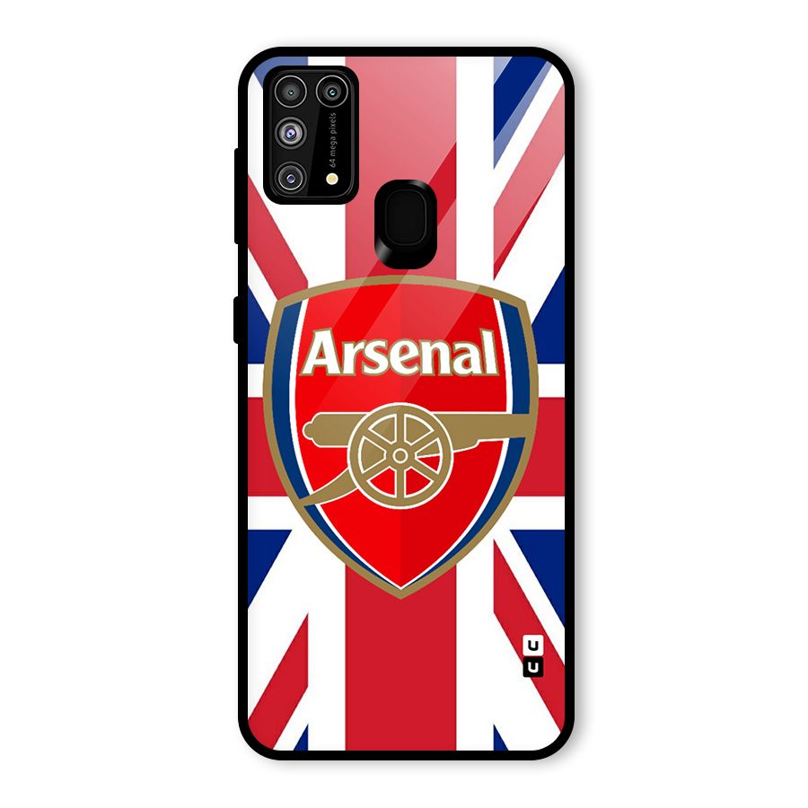 Arsenal Flag Glass Back Case for Galaxy F41