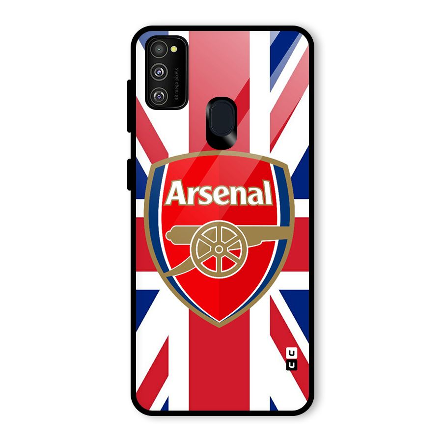 Arsenal Flag Glass Back Case for Galaxy M30s
