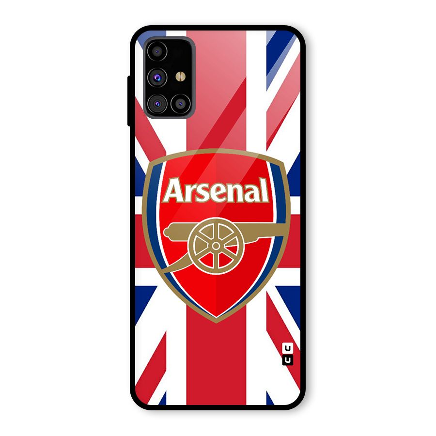 Arsenal Flag Glass Back Case for Galaxy M31s