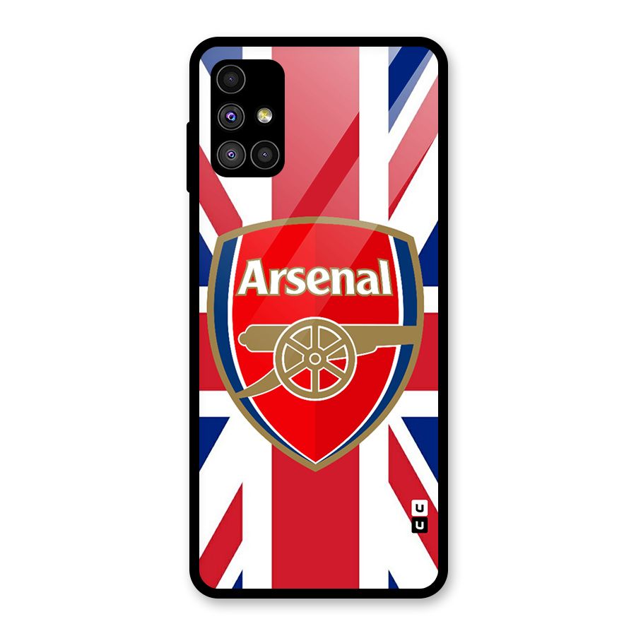 Arsenal Flag Glass Back Case for Galaxy M51