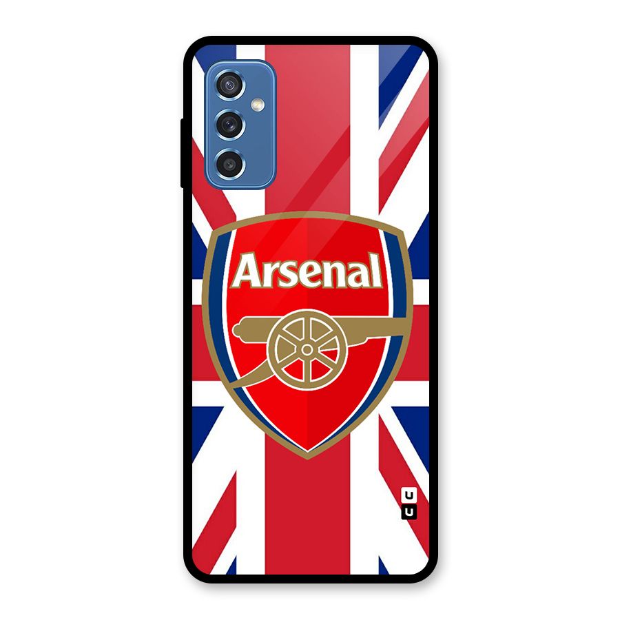 Arsenal Flag Glass Back Case for Galaxy M52 5G
