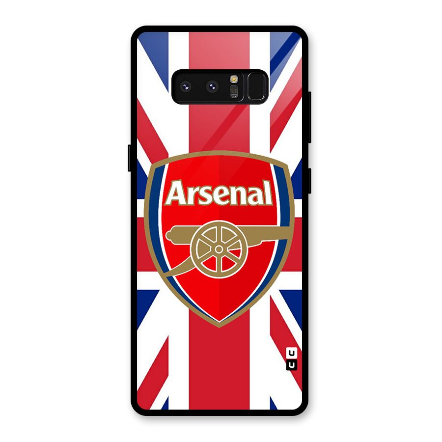 Arsenal Flag Glass Back Case for Galaxy Note 8