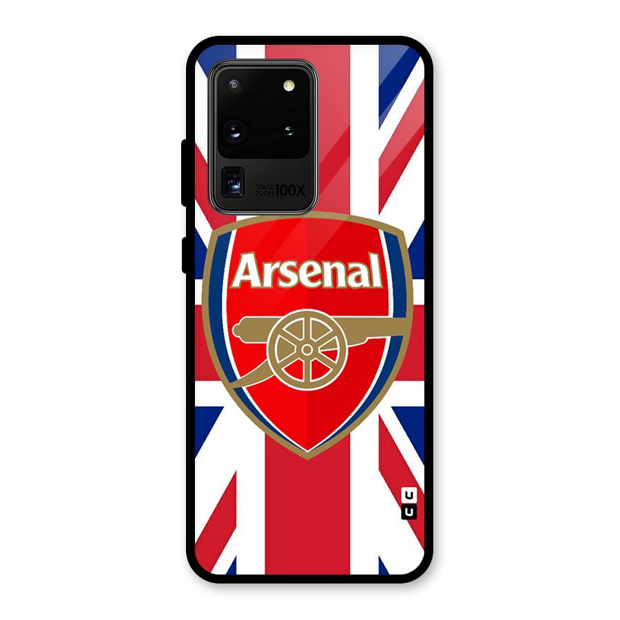 Arsenal Flag Glass Back Case for Galaxy S20 Ultra