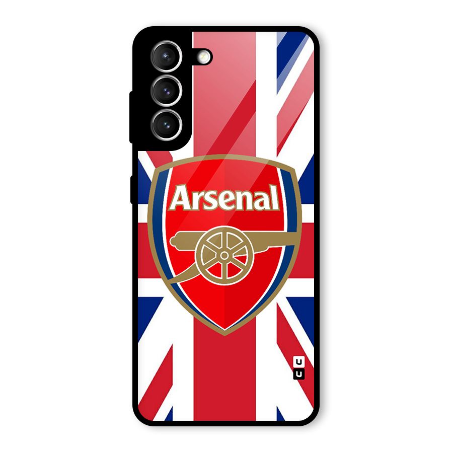 Arsenal Flag Glass Back Case for Galaxy S21 5G
