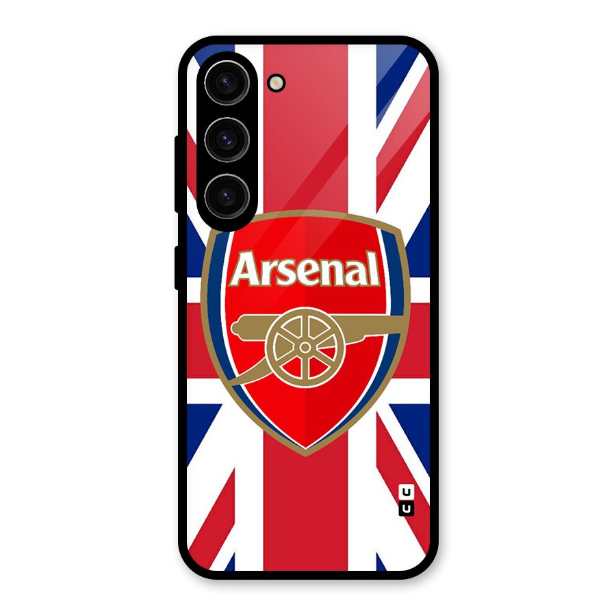Arsenal Flag Glass Back Case for Galaxy S23