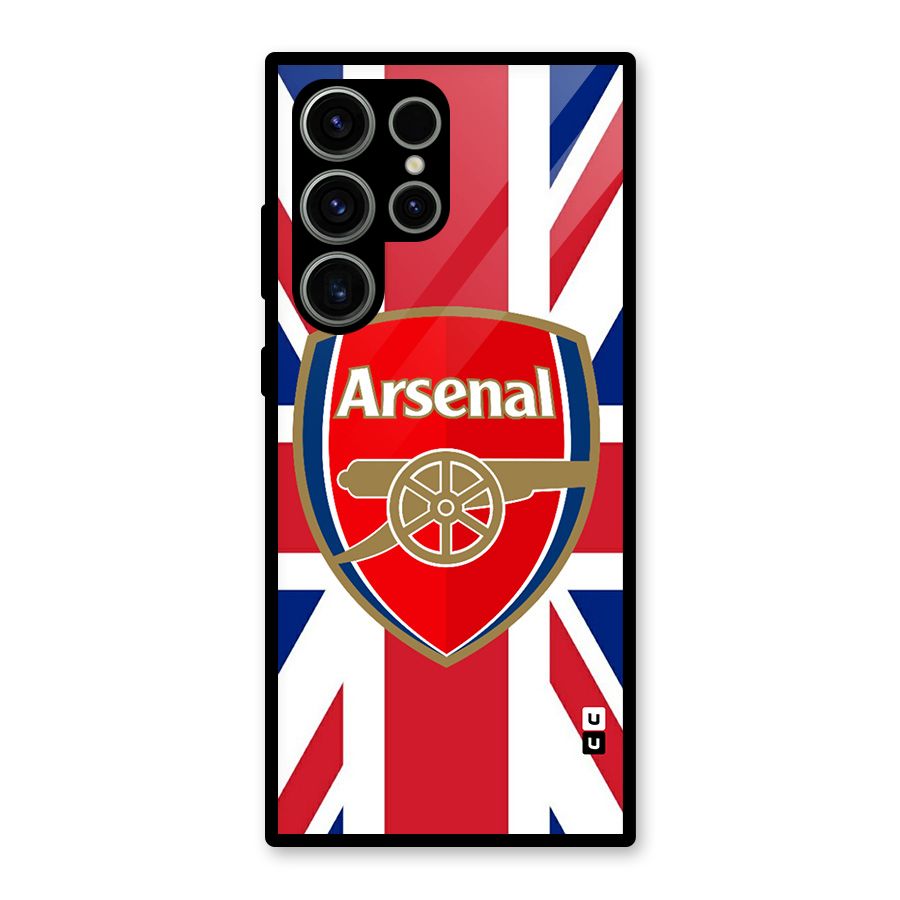 Arsenal Flag Glass Back Case for Galaxy S23 Ultra