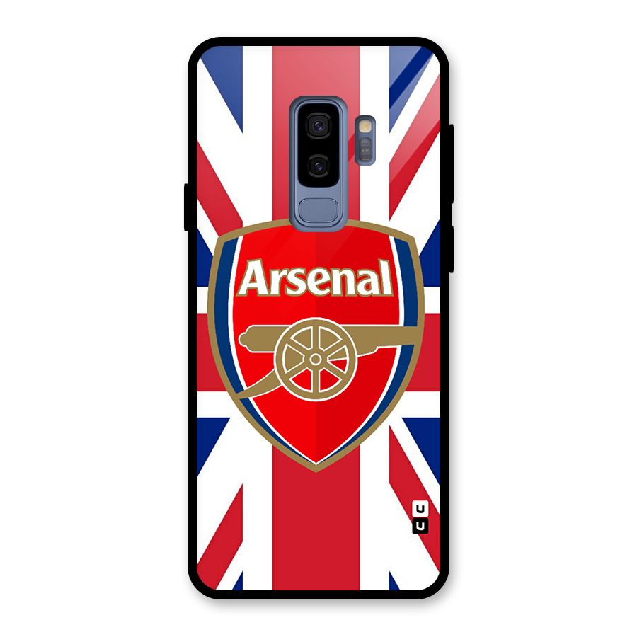 Arsenal Flag Glass Back Case for Galaxy S9 Plus