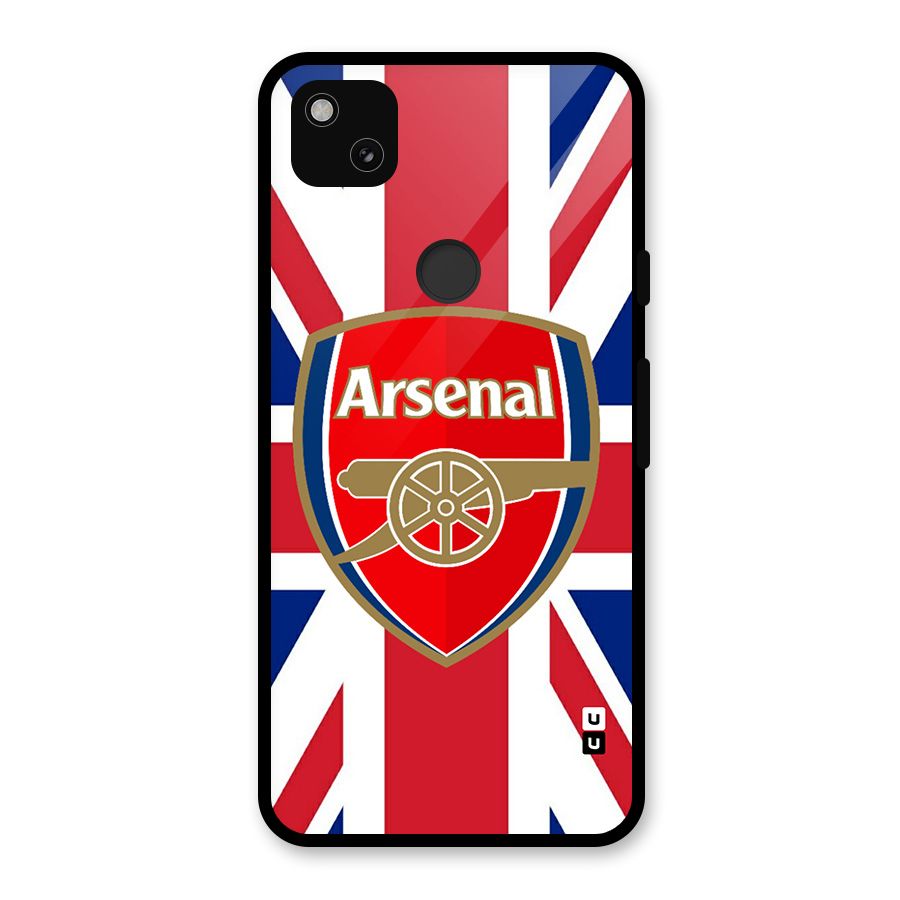 Arsenal Flag Glass Back Case for Google Pixel 4a