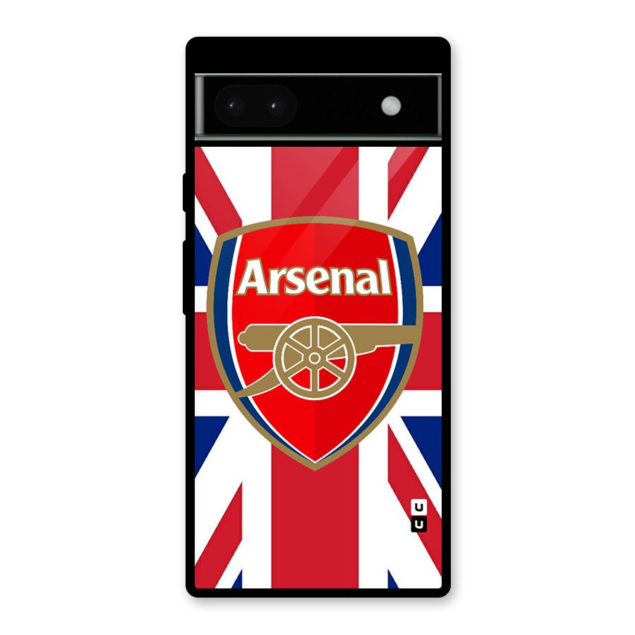 Arsenal Flag Glass Back Case for Google Pixel 6a