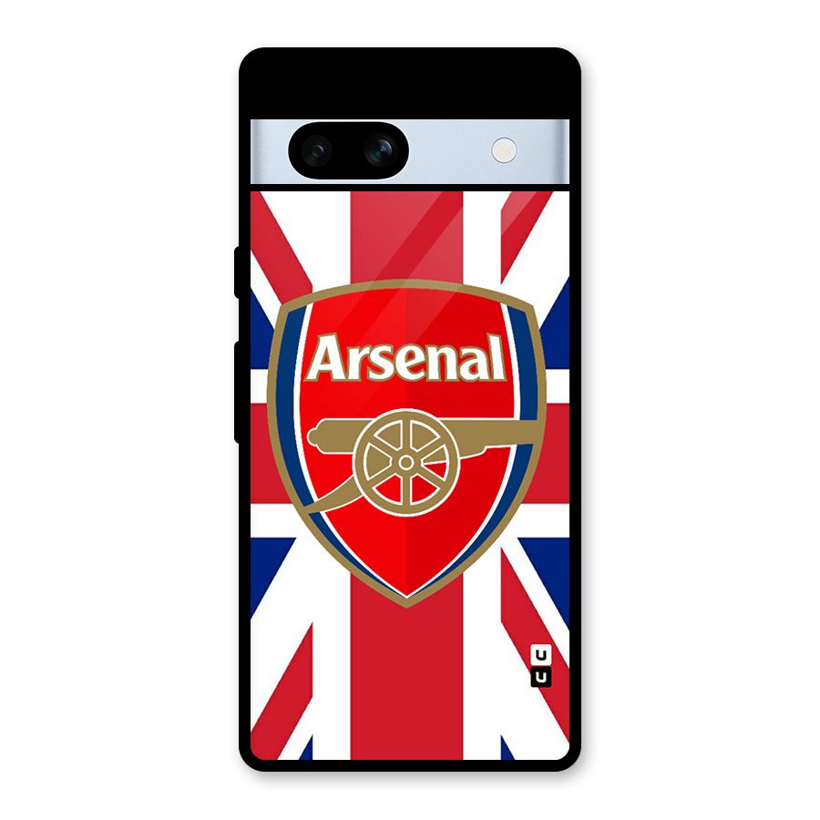 Arsenal Flag Glass Back Case for Google Pixel 7a