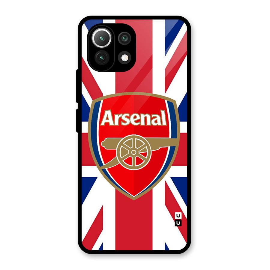 Arsenal Flag Glass Back Case for Mi 11 Lite