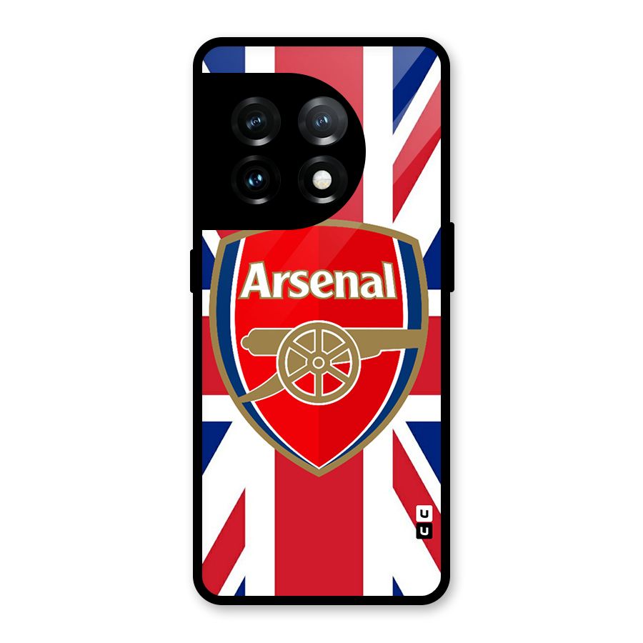 Arsenal Flag Glass Back Case for OnePlus 11