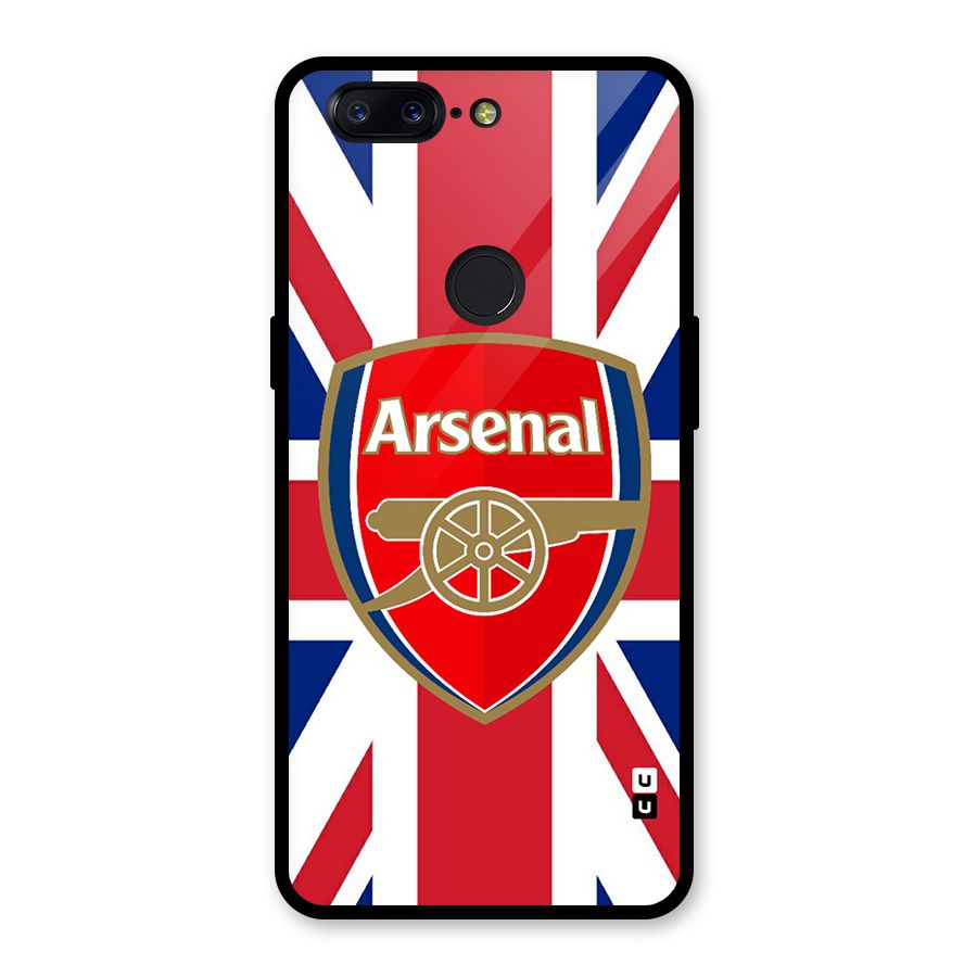 Arsenal Flag Glass Back Case for OnePlus 5T