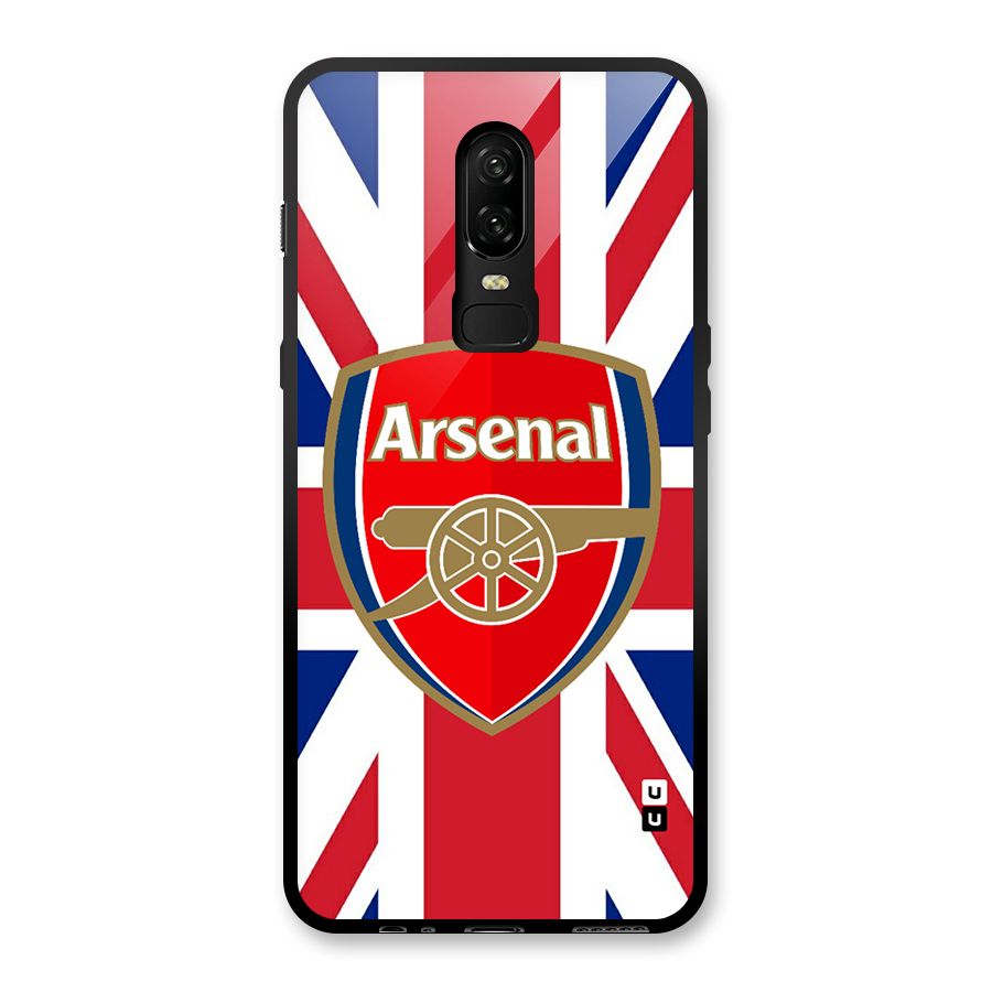 Arsenal Flag Glass Back Case for OnePlus 6