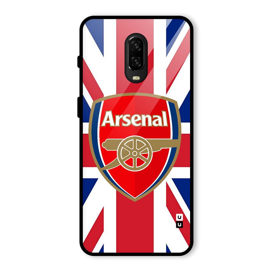 Arsenal Flag Glass Back Case for OnePlus 6T
