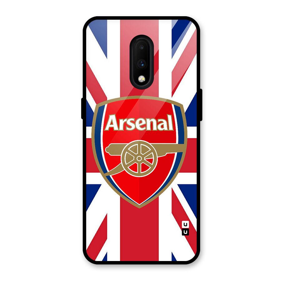 Arsenal Flag Glass Back Case for OnePlus 7