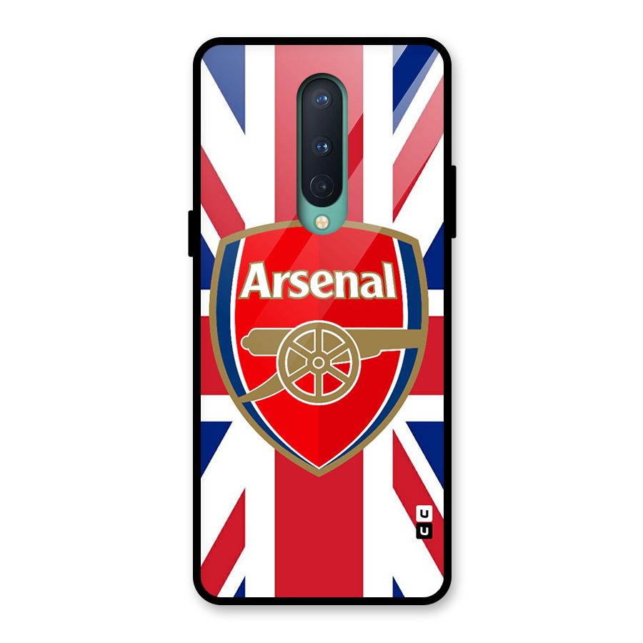 Arsenal Flag Glass Back Case for OnePlus 8