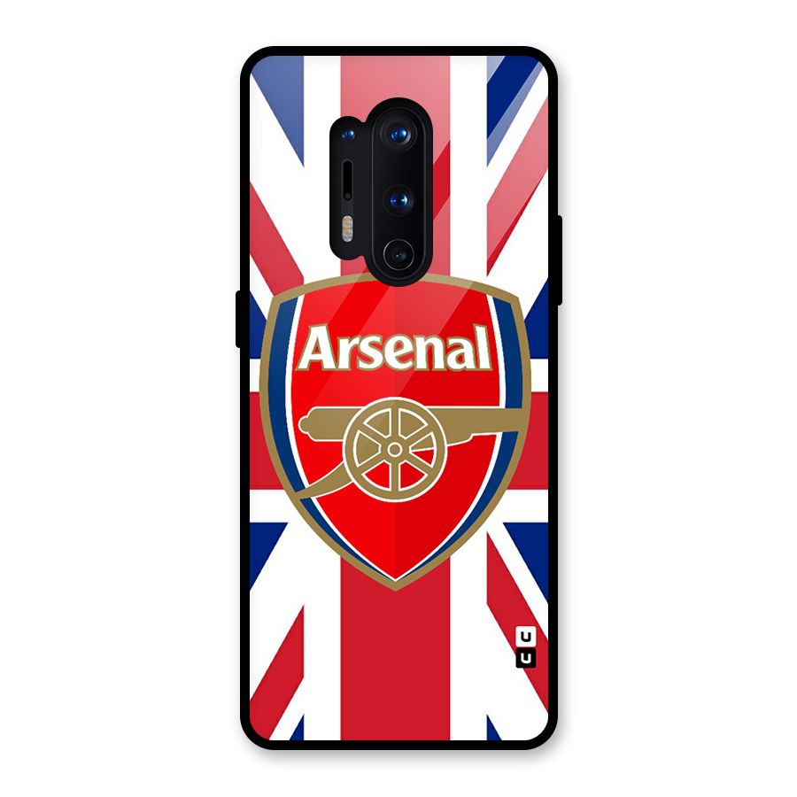 Arsenal Flag Glass Back Case for OnePlus 8 Pro