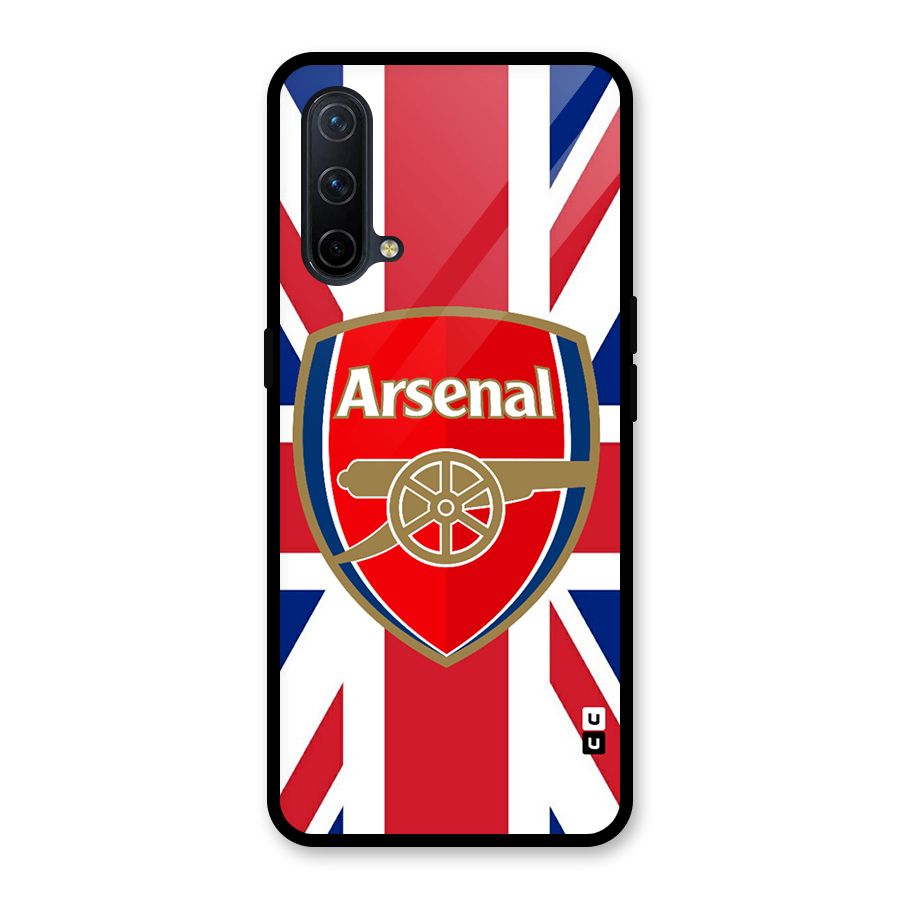Arsenal Flag Glass Back Case for OnePlus Nord CE 5G