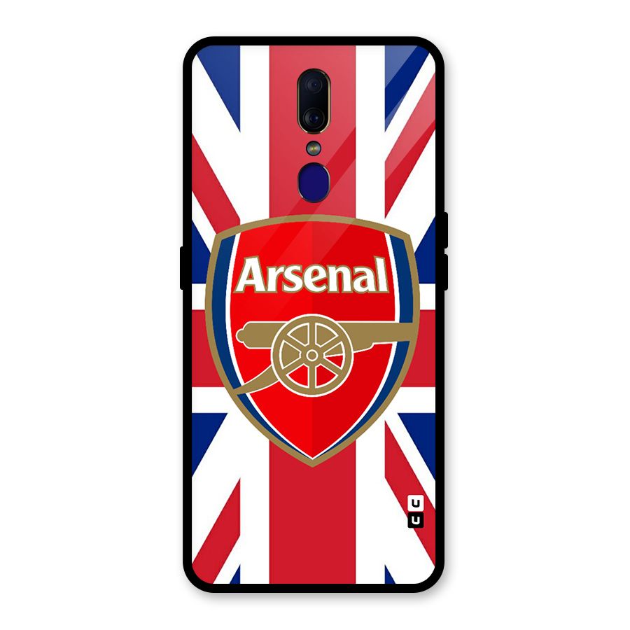 Arsenal Flag Glass Back Case for Oppo F11