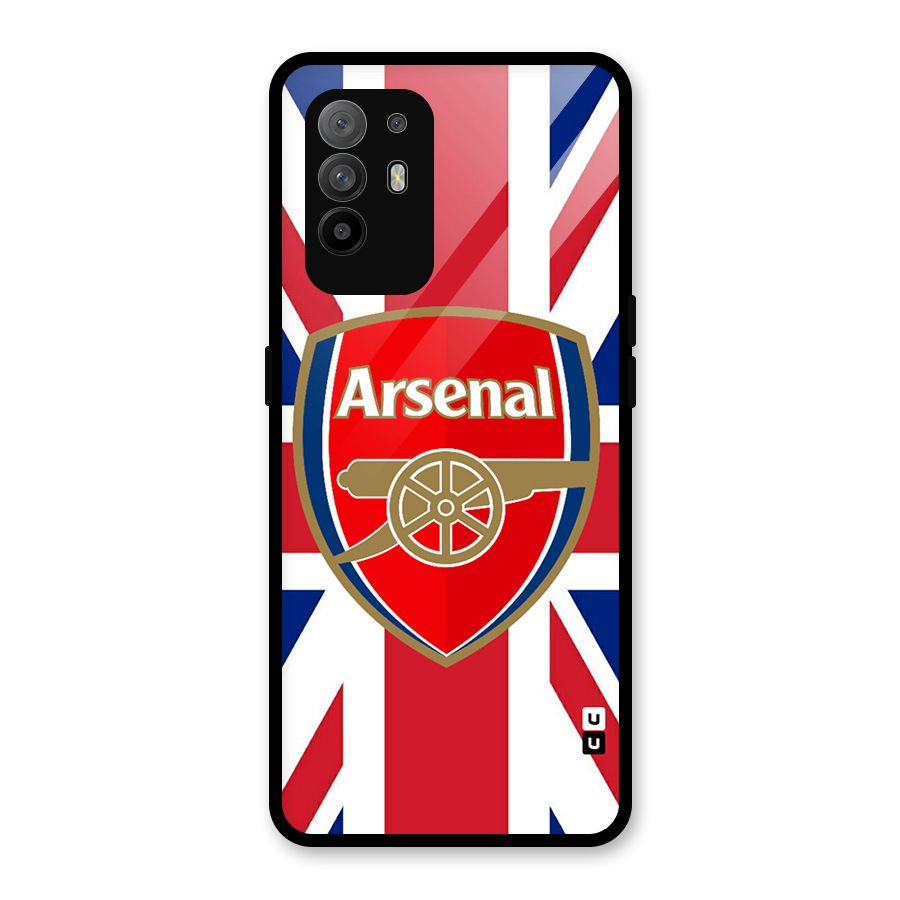 Arsenal Flag Glass Back Case for Oppo F19 Pro Plus 5G