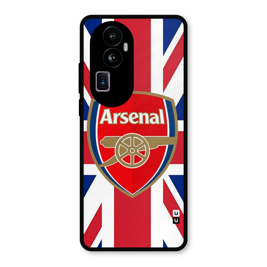 Arsenal Flag Glass Back Case for Oppo Reno10 Pro Plus