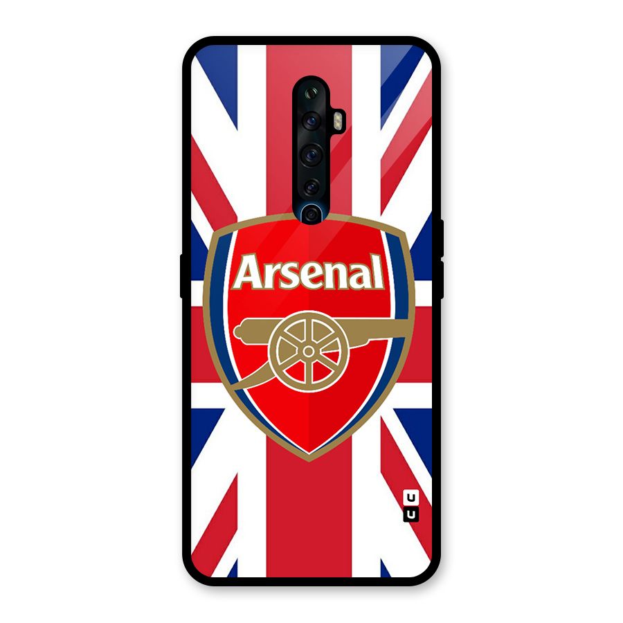 Arsenal Flag Glass Back Case for Oppo Reno2 Z