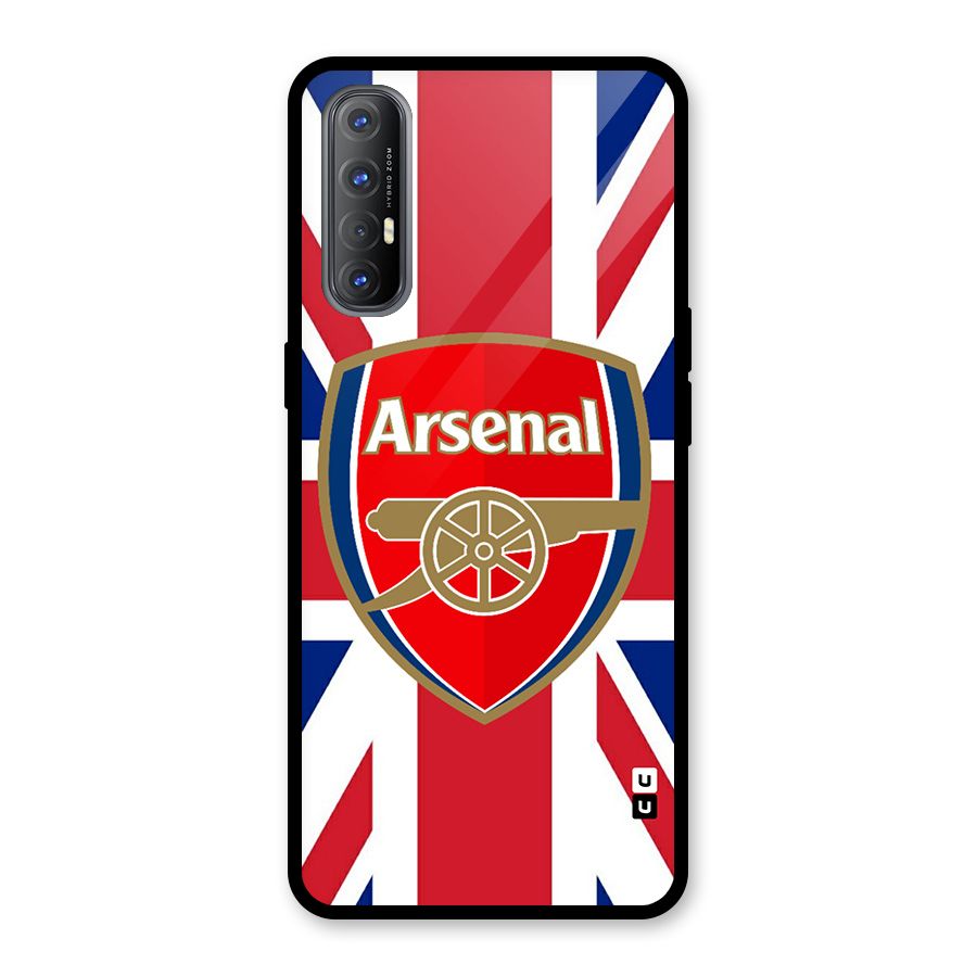 Arsenal Flag Glass Back Case for Oppo Reno3 Pro