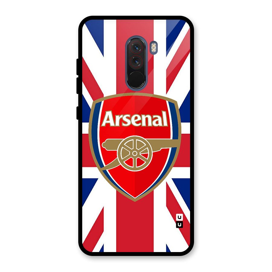 Arsenal Flag Glass Back Case for Poco F1
