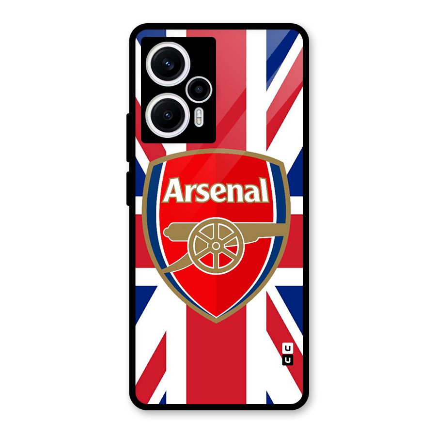 Arsenal Flag Glass Back Case for Poco F5