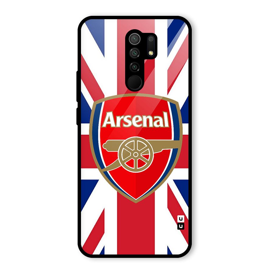 Arsenal Flag Glass Back Case for Poco M2