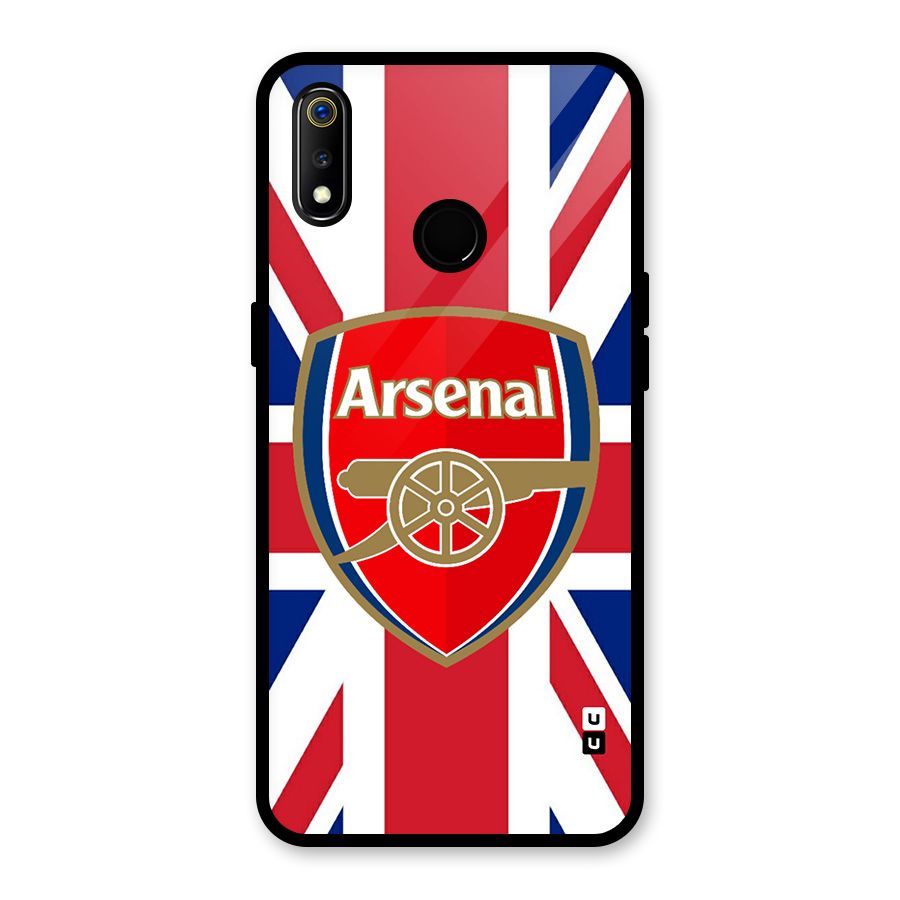 Arsenal Flag Glass Back Case for Realme 3i
